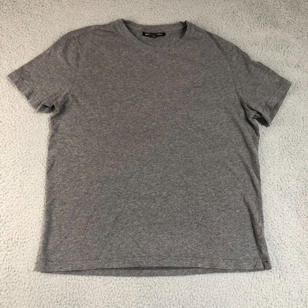 Michael Kors Shirt‎ Mens Medium Gray Preppy Crew Neck Logo Basic Classiccore Tee